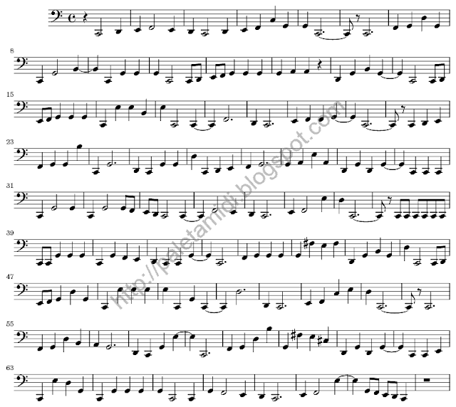 Partitura América la Bella - Cancion popular americana 