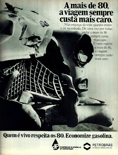 propaganda Petrobras - 1978 - economize gasolina. propaganda anos 70. propaganda carros anos 70. reclame anos 70. Oswaldo Hernandez.