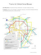 . local pedestrian and bus map and an interchange map for large stations. (train map with orbitals)