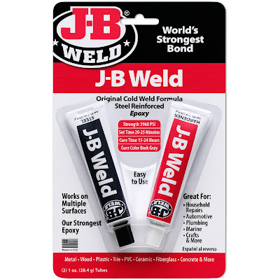 jb weld, putty, epoxy, stick, water