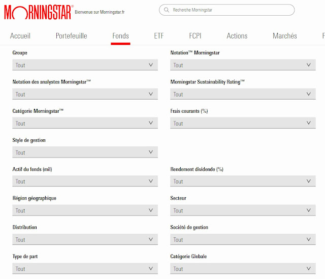 Morningstar, un autre moteur de recherche très connu et souvent utilisé