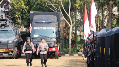 Satuan Brimob Polda Banten Laksanakan Apel Gelar Pasukan Power On Hand Kapolri dan Kapolda Banten