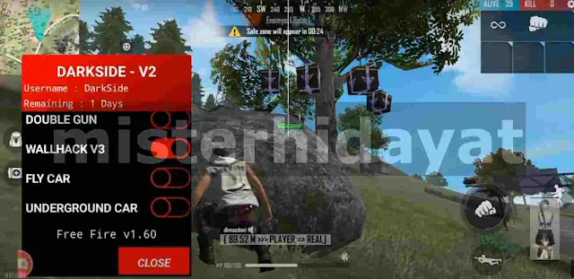 DarkSide Free Fire Apk Mod Menu Auto Headshot Terbaru