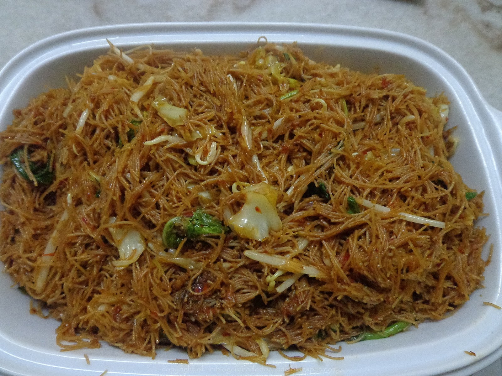Blog cik ina: resepi bihun goreng hasil tangan jejari 