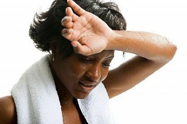 Woman from shower with towel