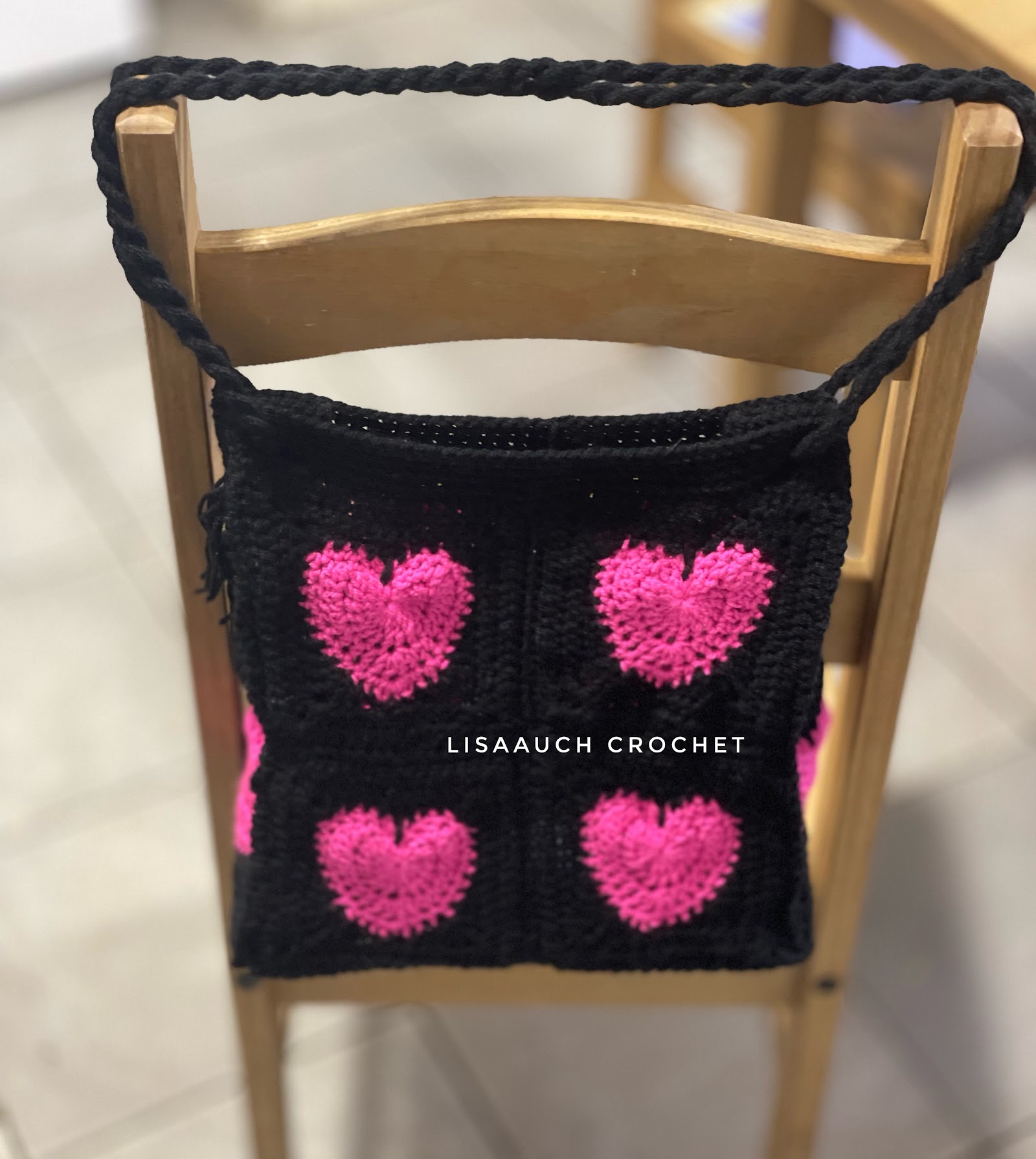 How to Crochet Granny Heart Square Crochet Tote Pattern FREE 