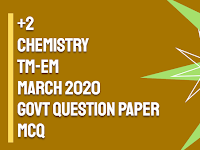 CLASS 12 (+2) CHEMISTRY TM-EM MARCH 2020 GOVT QUESTION PAPER MCQ 1 MARK QUESTIONS - ONLINE TEST - QUESTIONS 01-15