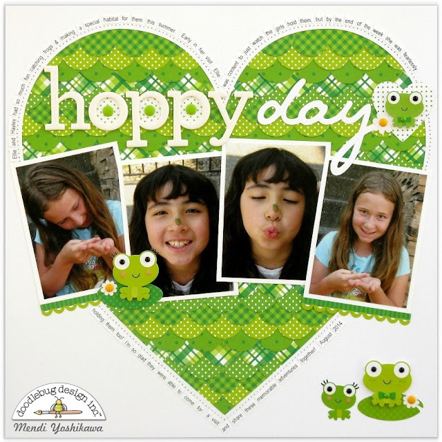 Doodlebug Pot O' Gold Frog Themed Layout by Mendi Yoshikawa