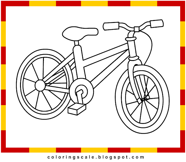 Free Tandem Bike Coloring Book Page 1