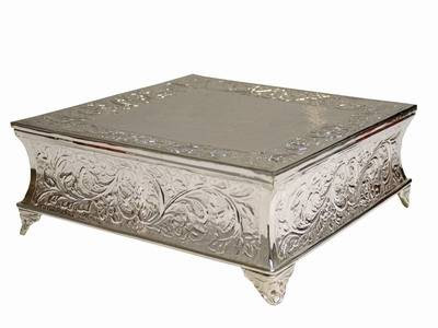 Silver wedding cake stand