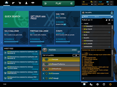 Ghost Recon Online - Chat Interface