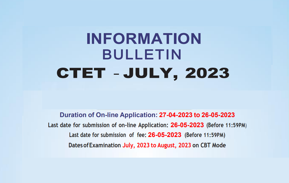 ctet july 2023 notification