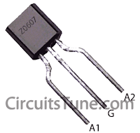 Z0607 TRIAC Pin Diagram 