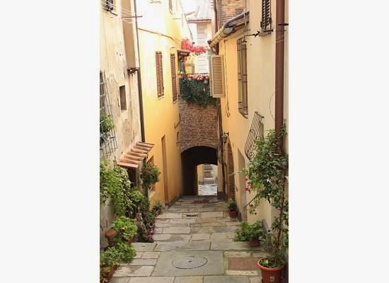 Montepulciano side streets in Tuscany