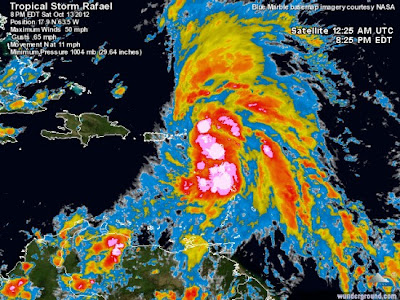 Tormenta tropical Rafael 14 de Octubre 2012