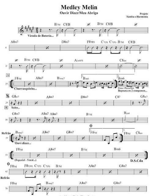 Partitura - Harmonia do Samba - Ouvi dizer - Meu abrigo