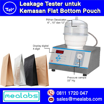 Leakage Tester untuk Kemasan Flat Bottom Pouch