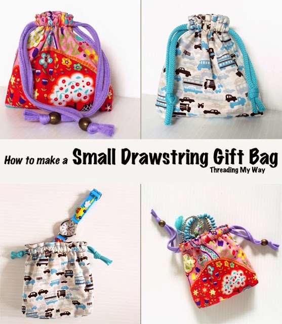 Sewing Tutorial for Drawstring bags