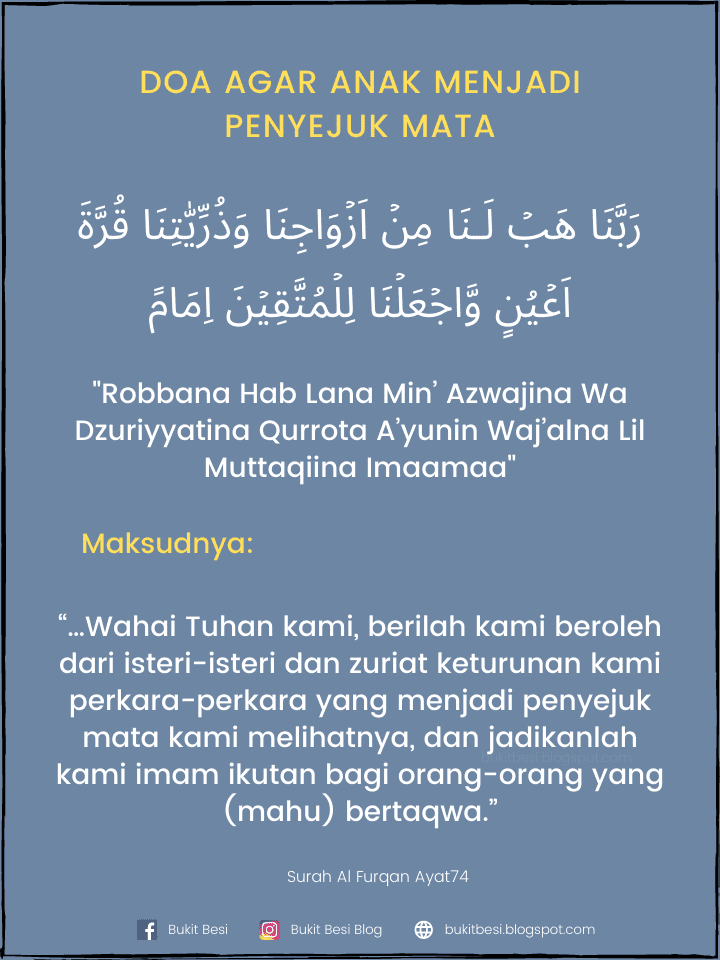 doa anak soleh dan bijak dunia akhirat