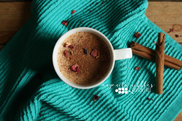 Homemade Authentic Chai Latte with Rose Petals and Fresh Cinnamon | Anyonita Nibbles