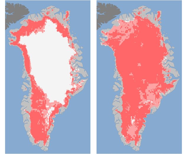 Lapisan Es Di Greenland Mencair Sampai 97 Persen Dalam 4 Hari [ www.BlogApaAja.com ]