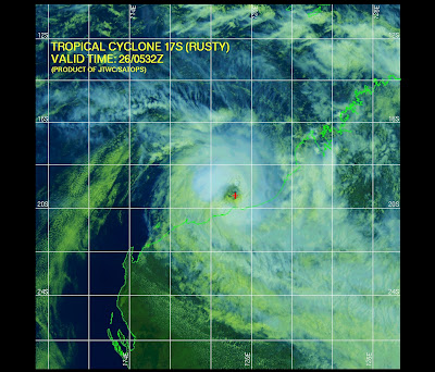 ALERTA ROJA EN AUSTRALIA POR CICLON RUSTY CATEGORIA 4