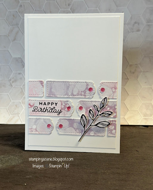 handmade card to show the bubble technique