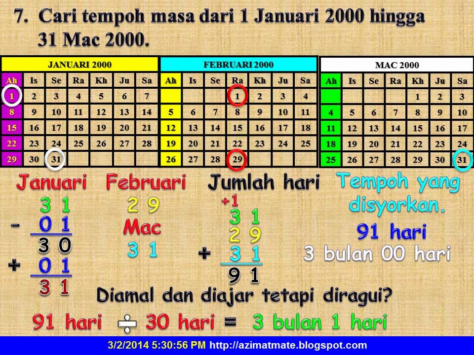 AZIMAT MATEMATIK: MASA DAN WAKTU 5