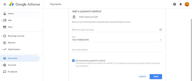 Kelas Informatika - Payment Method Google Adsense