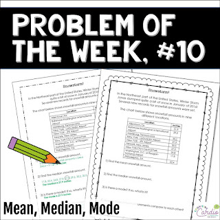 problem of the week cognitive cardio math (middle school math moments)