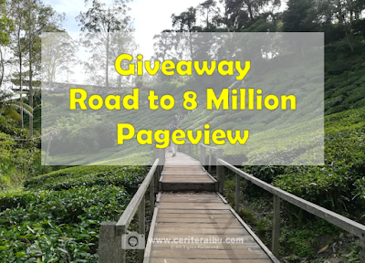 Giveaway Road to 8 Million Pageview, Blogger Giveaway, Blog,