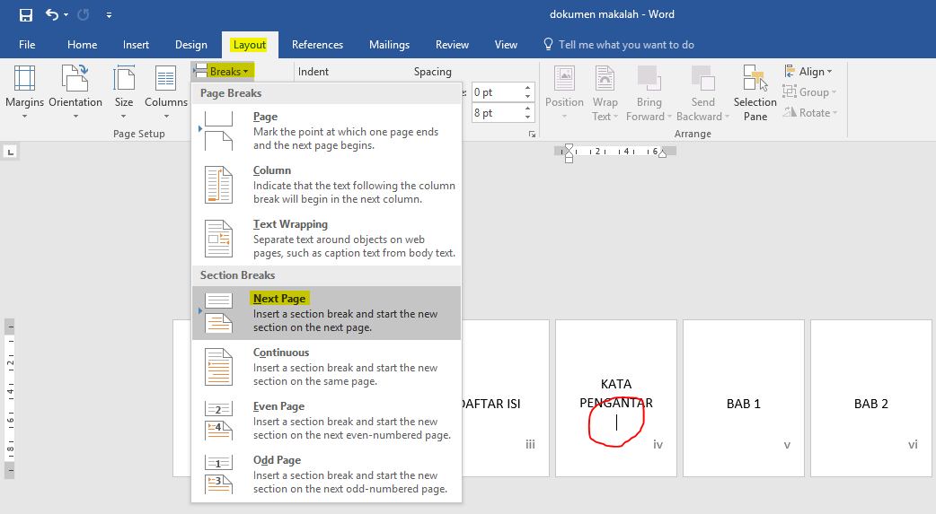 Cara Memberi Nomor Halaman Pada Dokumen MS Word Cara Membuat Nomor Halaman di MS Word