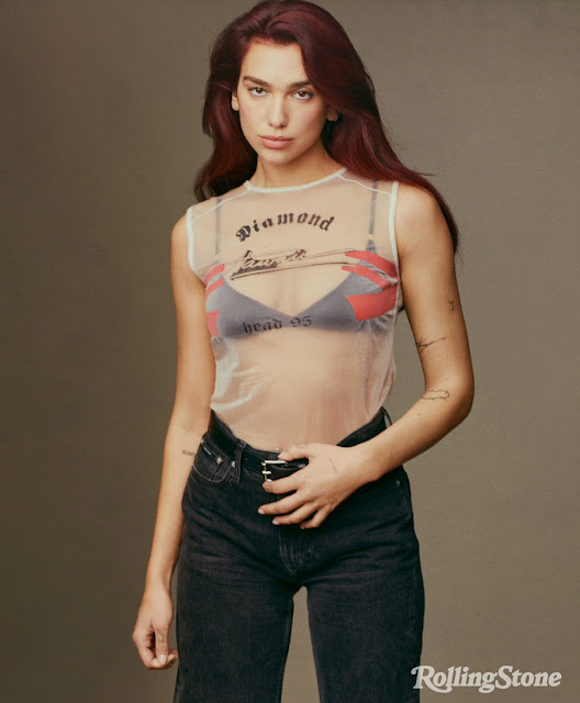 Dua Lipa Beauty Model Photo Shoot for Rolling Stone Magazine February 2024 issue