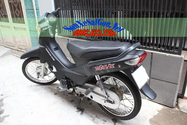 Sơn xe Honda Wave A màu đen nhám