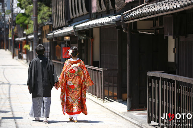 京都の祇園で前撮りロケーション撮影