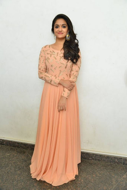 Keerthy Suresh Cute Photo In Long Dress