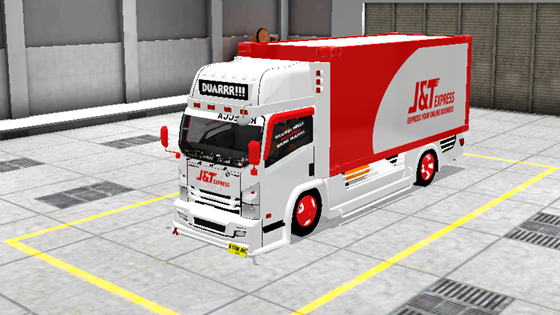 livery mod truck isuzu nmr71 box bussid j&t ekspress