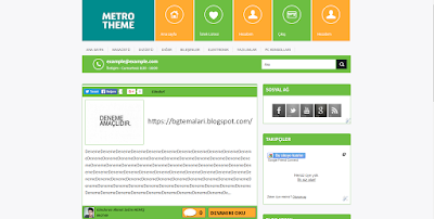 Metro UI Blogger Teması Türkçe