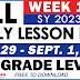 DAILY LESSON LOGS (Q1: WEEK 1) August 29 - September 1, 2023