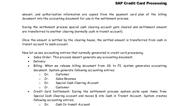 Authorization Hold - Credit Card Settlement Process