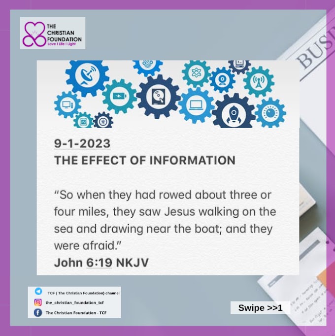 THE EFFECT OF INFORMATION | TCF DEVOTIONAL
