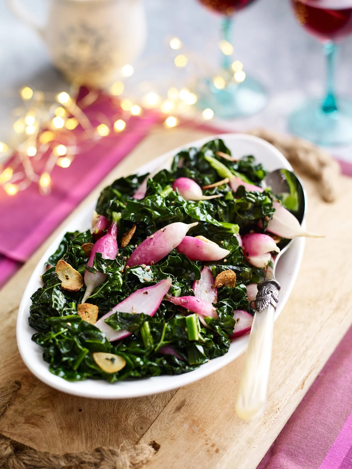 Quick Cooked Radishes And Kale.