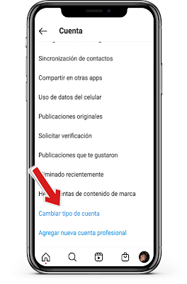 cómo cambio mi cuenta de Instagram a Personal