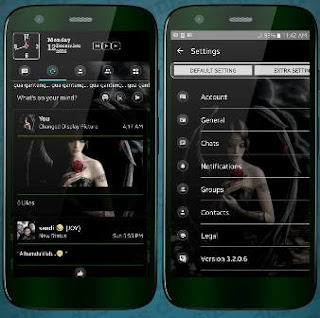 BBM MOD Black Angel Transparan Theme v3.2.0.6 APK