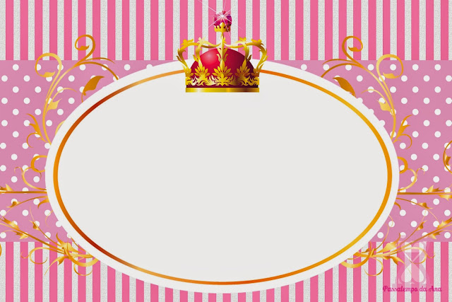 Para hacer Invitaciones, Tarjetas o Marco de Fotos de Corona de Reina para Imprimir Gratis.