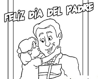 Dibujo del día del Padre para Colorear 