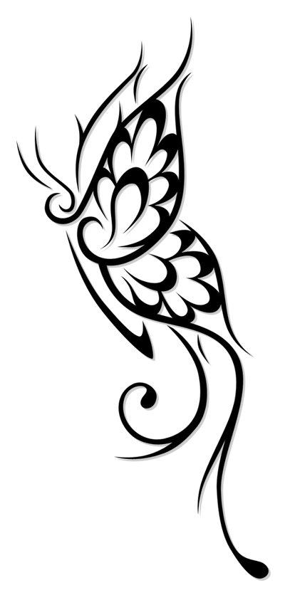 Tattoopicture on Image Design Butterfly Tribal Tattoo Nice For Lower Back By