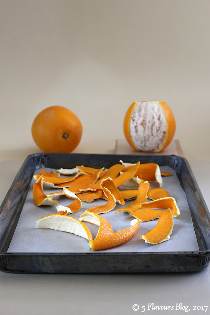 Drying Orange Peels