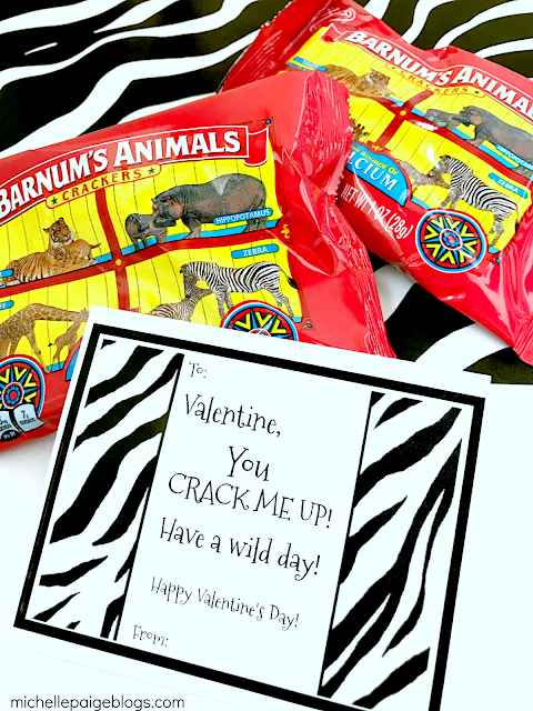 Wild animal printable valentine @michellepaigeblogs.com