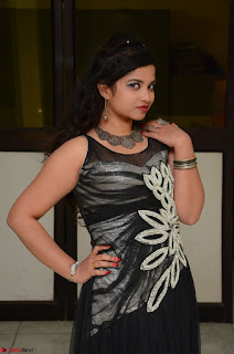 Shrisha Dasari in Sleeveless Short Black Dress At Follow Follow U Audio Launch 005.JPG